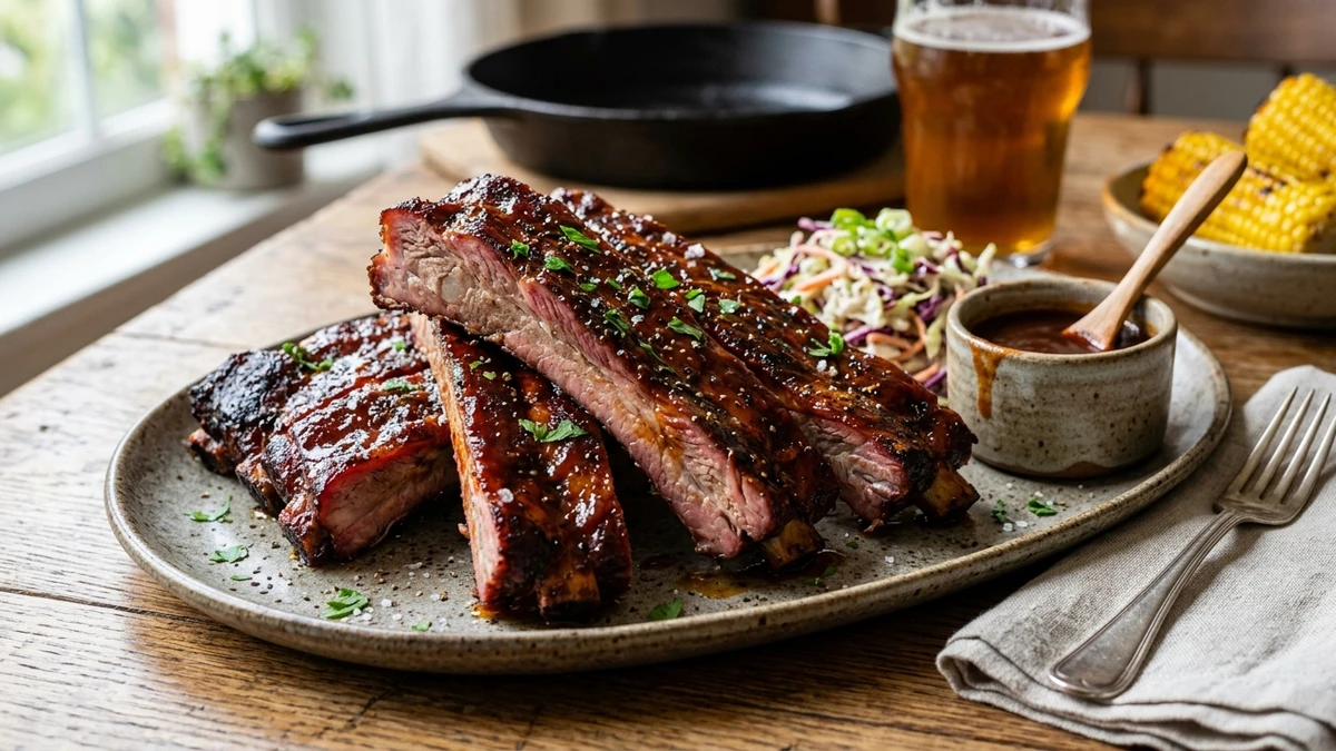 Classic 3-2-1 Smoked BBQ Pork Spare Ribs Recipe cooked to perfection - Yumaroma