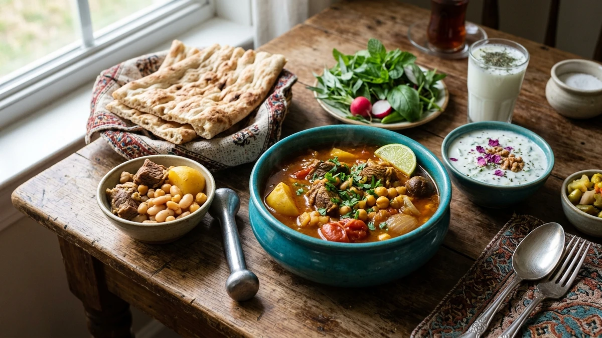 Authentic Persian Abgoosht Recipe (Traditional Dizi Lamb Stew) cooked to perfection - Yumaroma
