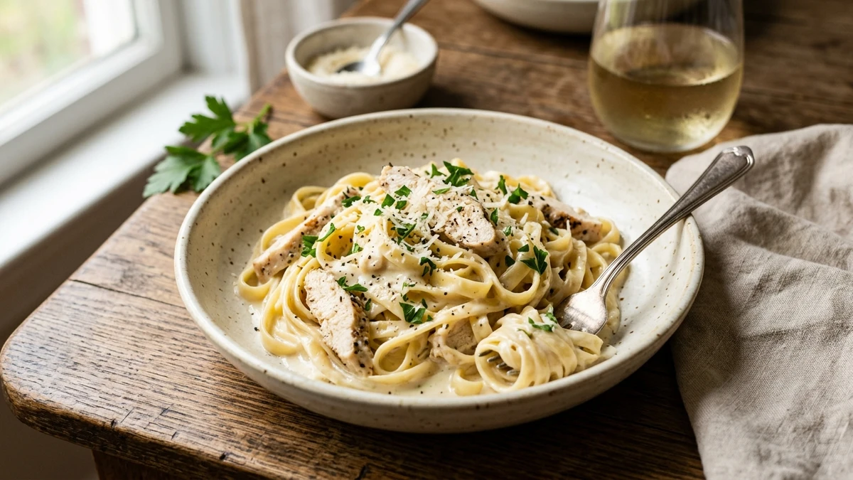 Easy Cream Cheese Alfredo Sauce Recipe cooked to perfection - Yumaroma