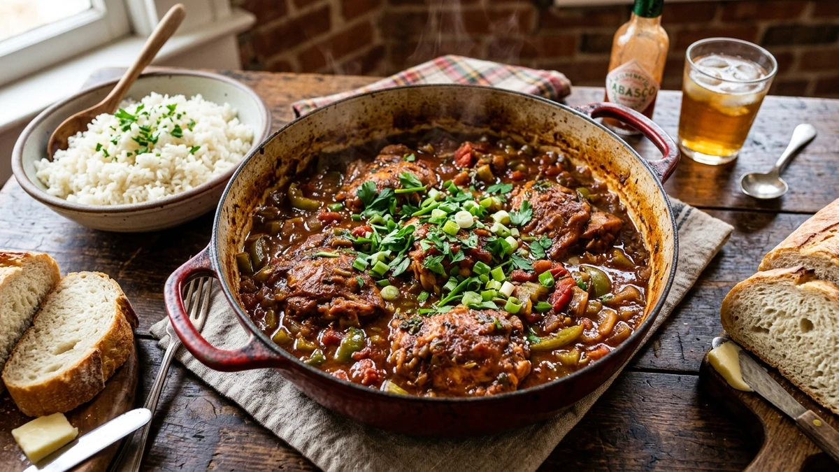 Authentic Cajun Chicken Sauce Piquant Recipe (Louisiana Stew) cooked to perfection - Yumaroma