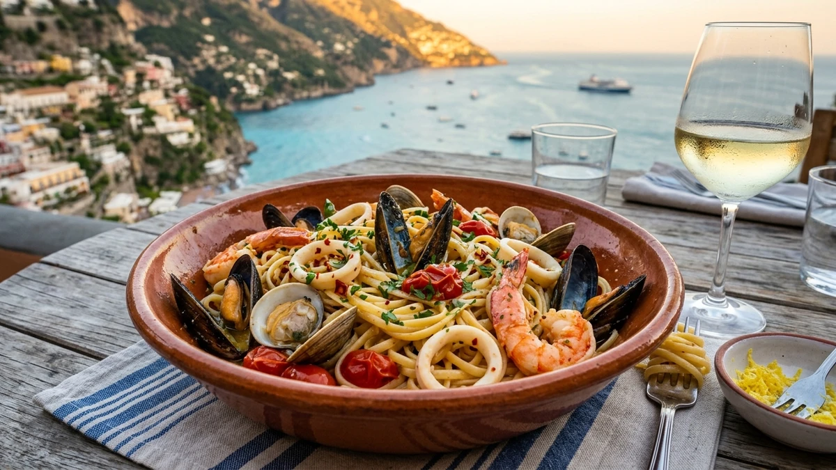 Authentic Italian Frutti di Mare Seafood Linguine Recipe cooked to perfection - Yumaroma