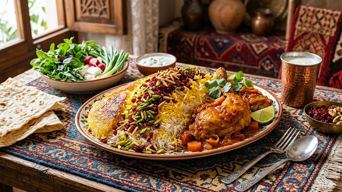 Authentic Persian Zereshk Polo ba Morgh Saffron Chicken Recipe cooked to perfection - Yumaroma