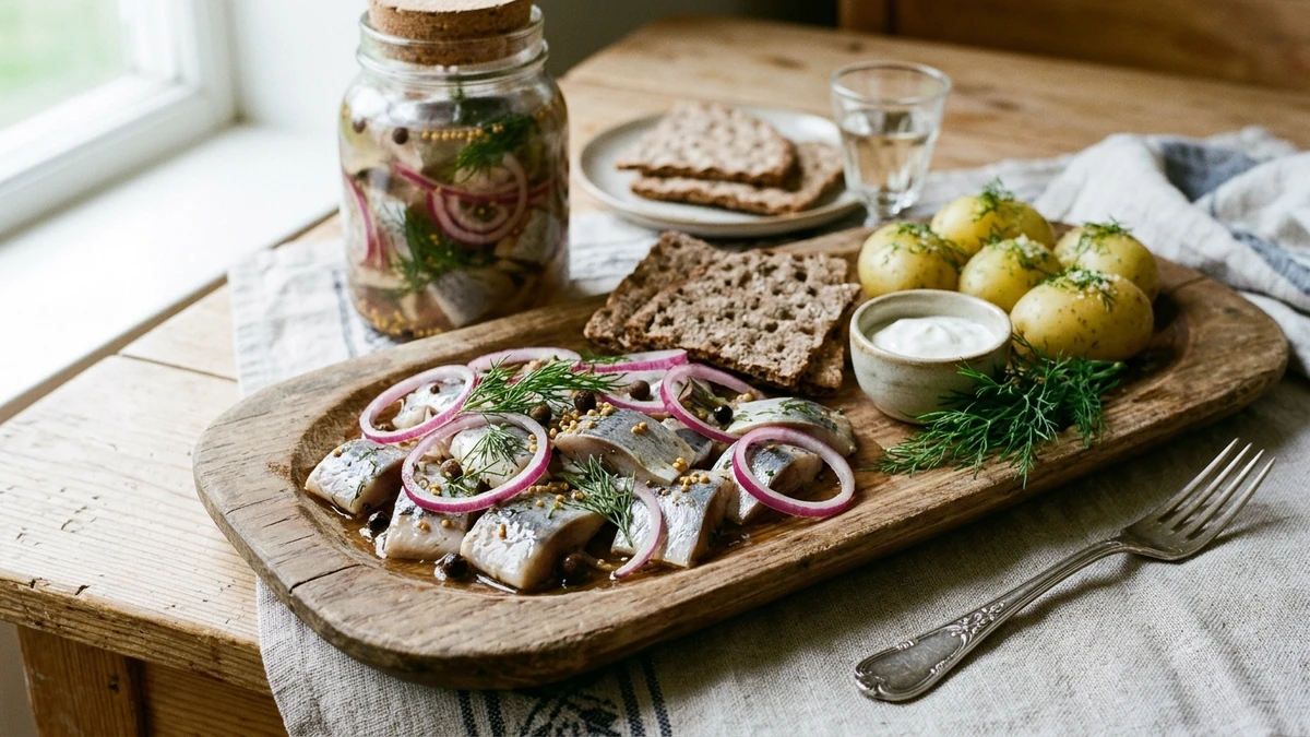 Authentic Scandinavian Pickled Herring in Sweet Dill Brine Recipe cooked to perfection - Yumaroma