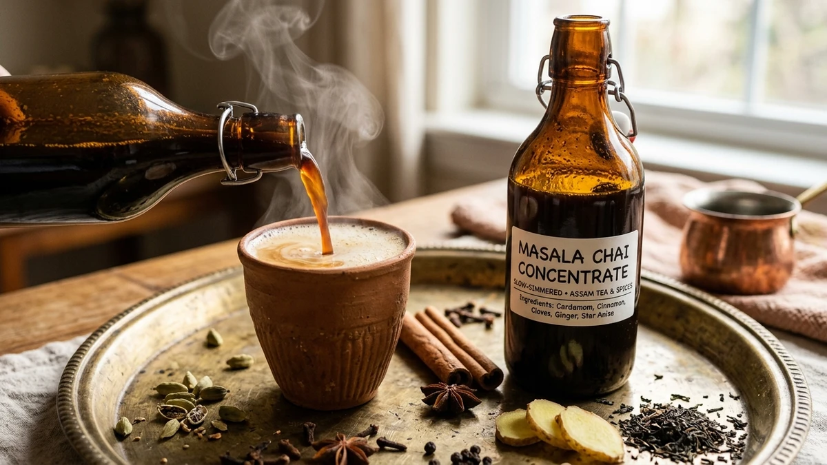 Authentic Slow-Simmered Masala Chai Tea Concentrate Recipe cooked to perfection - Yumaroma