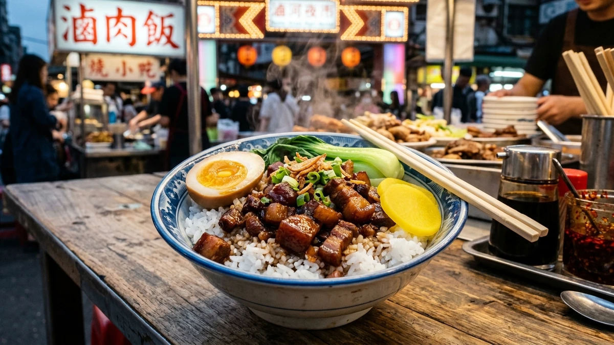 Authentic Taiwanese Lu Rou Fan Braised Pork Belly Rice Bowl Recipe cooked to perfection - Yumaroma