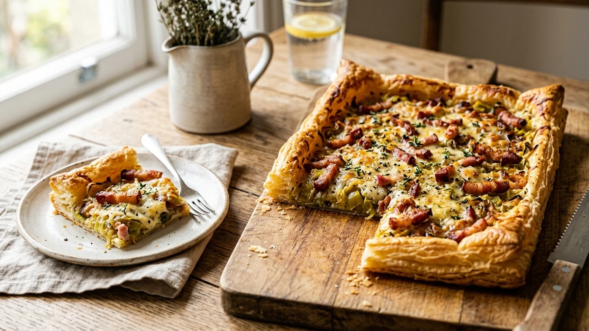 Crispy Bacon & Gruyère Savory Tart Recipe - YumaRoma Recipe