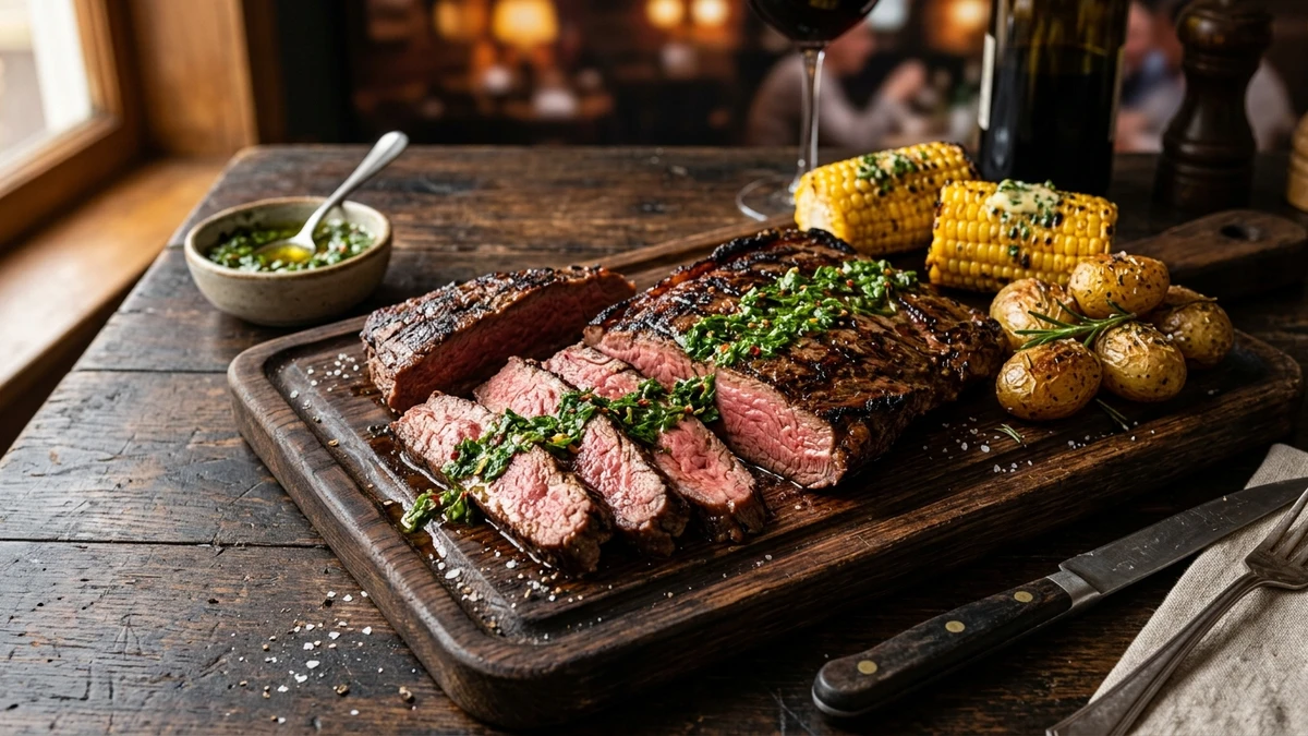 Juicy Pan-Seared Beef Flap Meat Steak Recipe (Bavette) cooked to perfection - Yumaroma