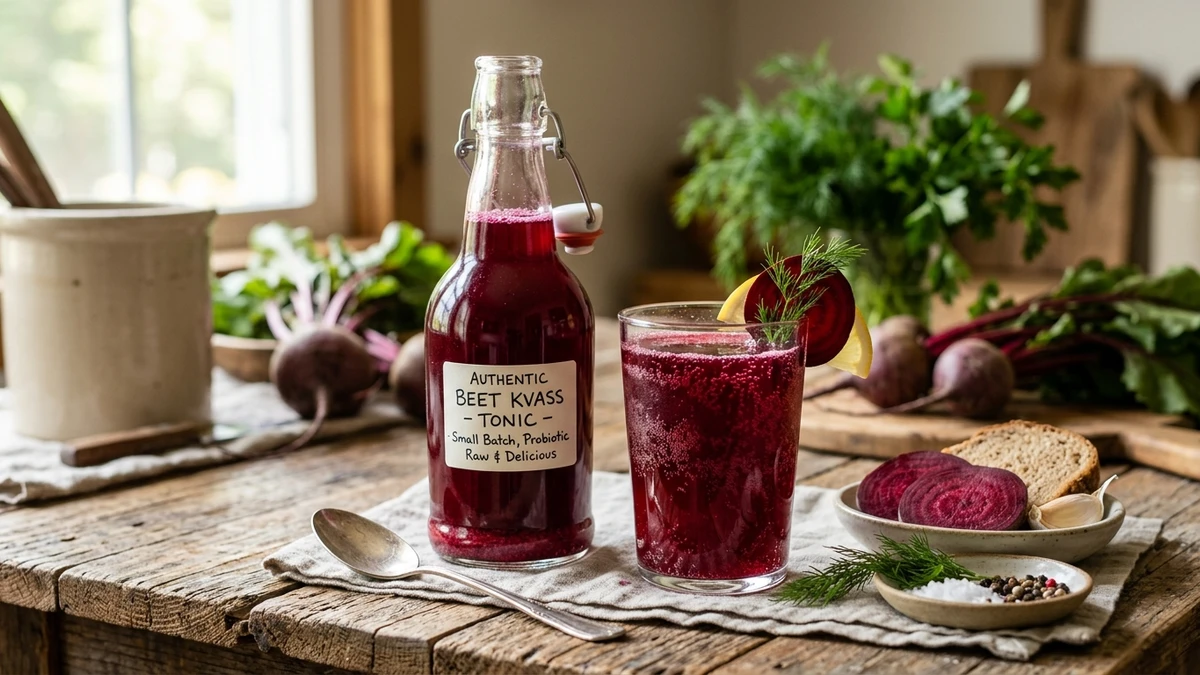 Authentic Probiotic Fermented Beet Kvass Tonic Recipe cooked to perfection - Yumaroma