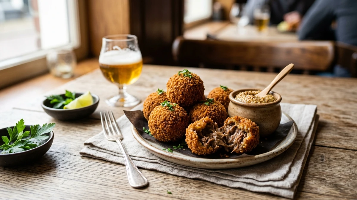 Dutch Bitterballen Meatballs Recipe cooked to perfection - Yumaroma