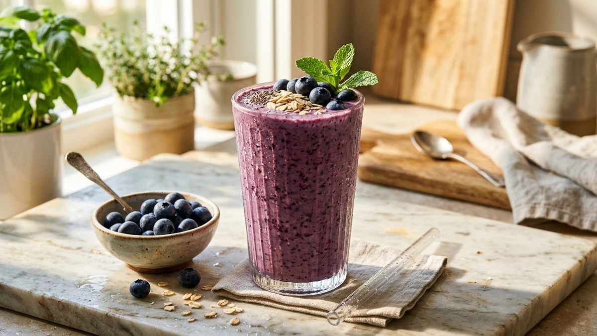 Blueberry Oatmeal Smoothie - YumaRoma Recipe