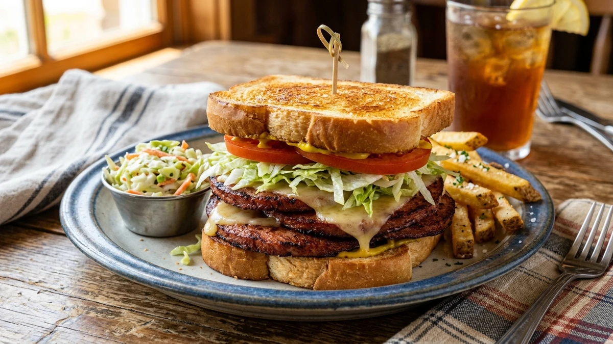 Southern Crispy Fried Bologna Sandwich Recipe cooked to perfection - Yumaroma