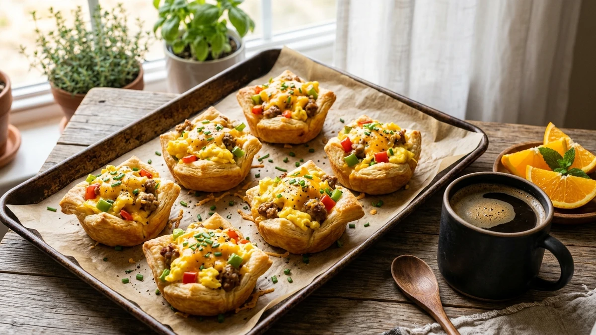 Easy Breakfast Recipes Using Crescent Rolls (Sausage & Egg Boats) - YumaRoma Recipe