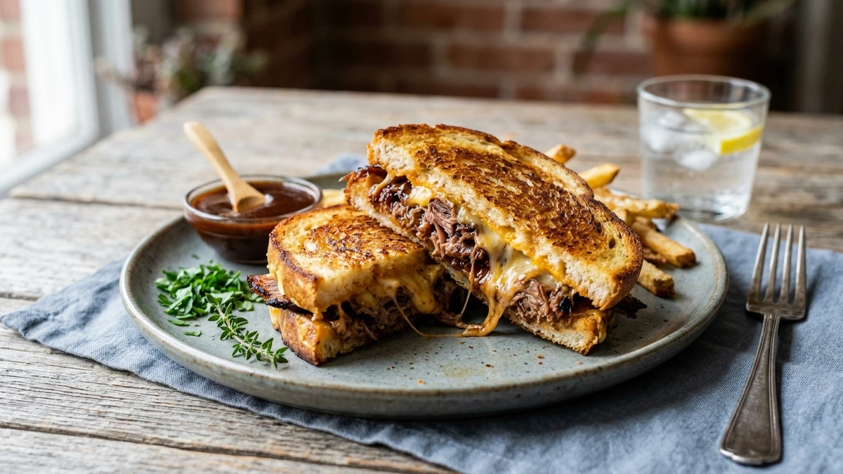 Ultimate Smoked Leftover Brisket Grilled Cheese Recipe cooked to perfection - Yumaroma