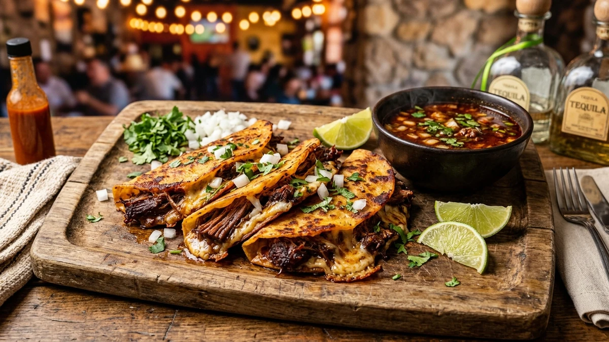 Slow-Cooked Smoked Brisket Tacos Recipe (Mexican Street Tacos) cooked to perfection - Yumaroma