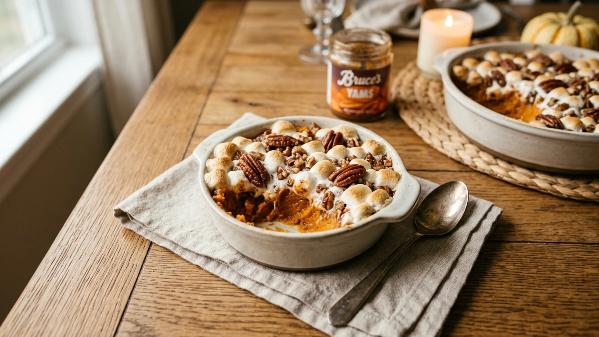 Official Bruce's Yams Sweet Potato Casserole Recipe cooked to perfection - Yumaroma