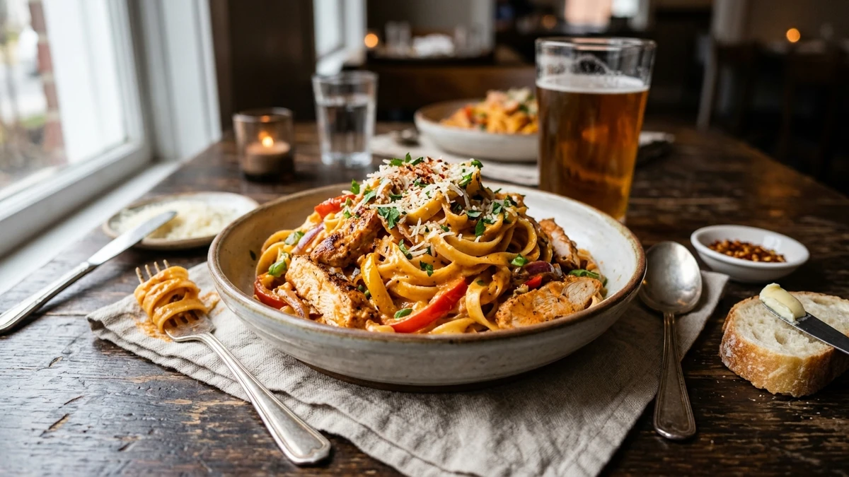Creamy Cajun Pasta Sauce Recipe cooked to perfection - Yumaroma