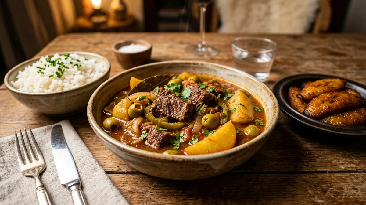 Authentic Cuban Carne con Papas Recipe (Beef Stew) cooked to perfection - Yumaroma