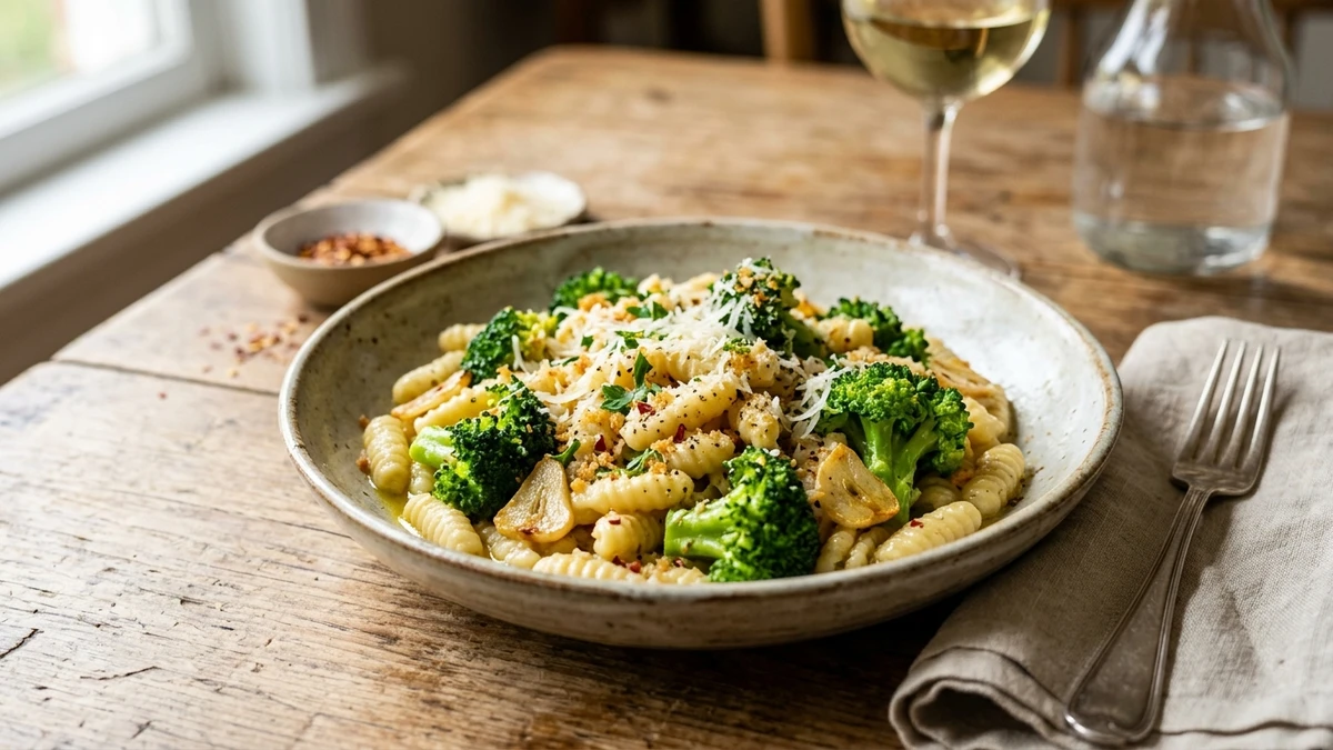 Garlic Cavatelli and Broccoli Recipe cooked to perfection - Yumaroma