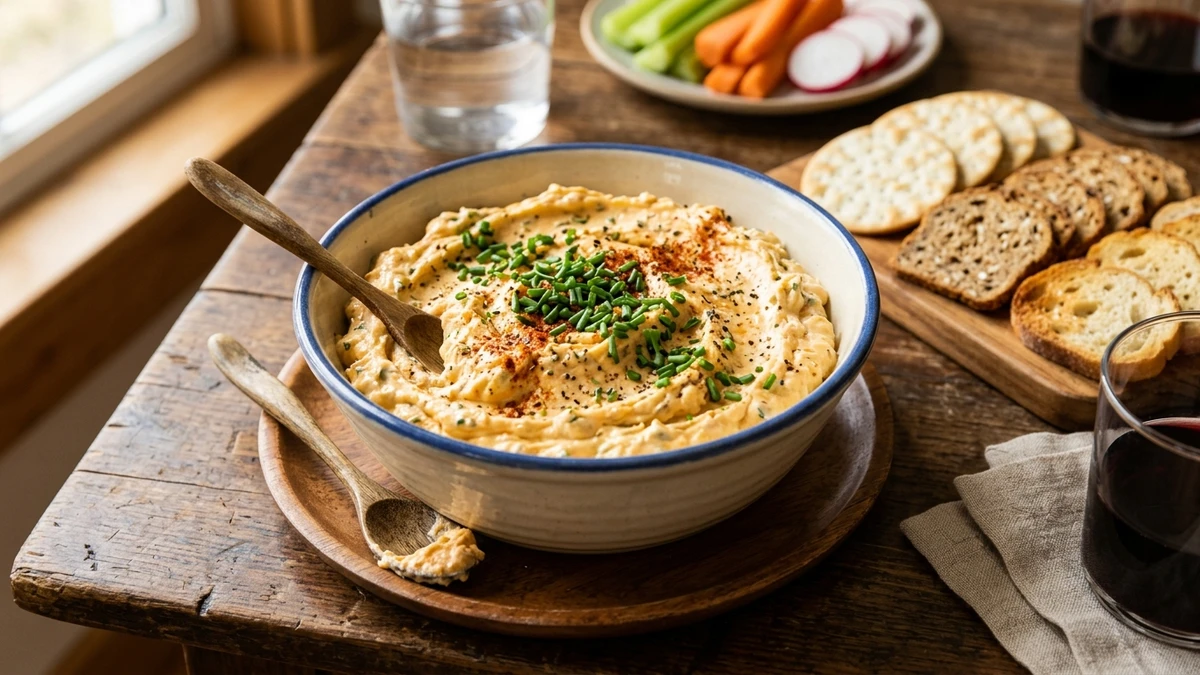 Creamy Sharp Cheddar & Cream Cheese Party Spread Recipe cooked to perfection - Yumaroma