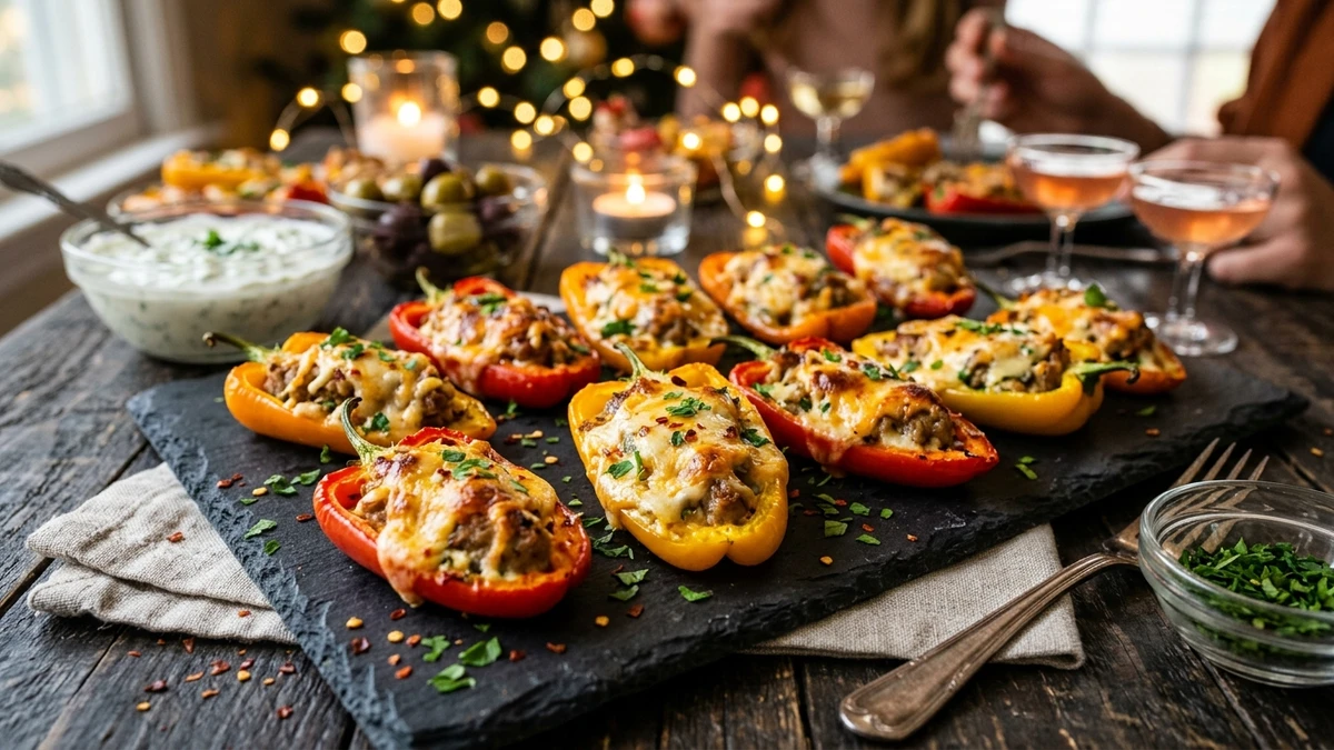 Cheesy Sausage Stuffed Mini Sweet Peppers Recipe (15-Minute) cooked to perfection - Yumaroma