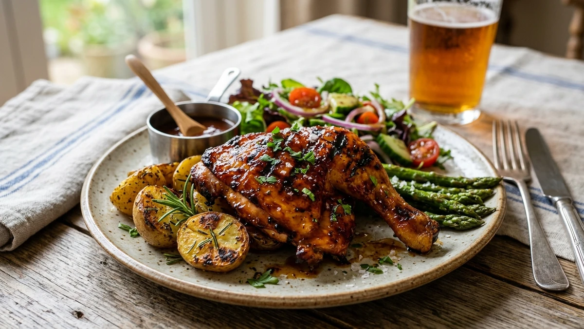 Marinated BBQ Chicken Griller Recipe cooked to perfection - Yumaroma