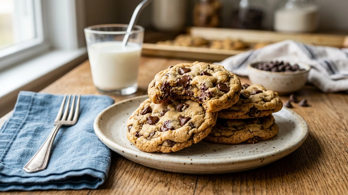 Chewy Bakery-Style Chocolate Chip Cookies - YumaRoma Recipe