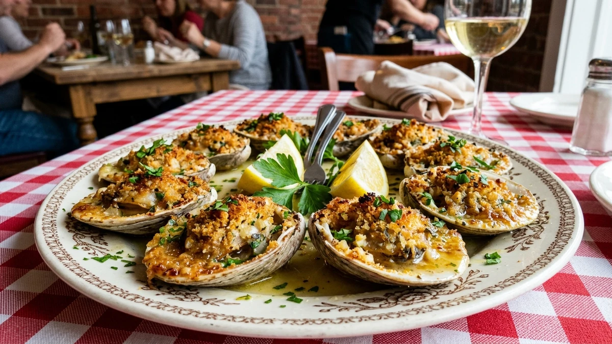 Classic Italian Baked Stuffed Clams Oreganata Recipe cooked to perfection - Yumaroma