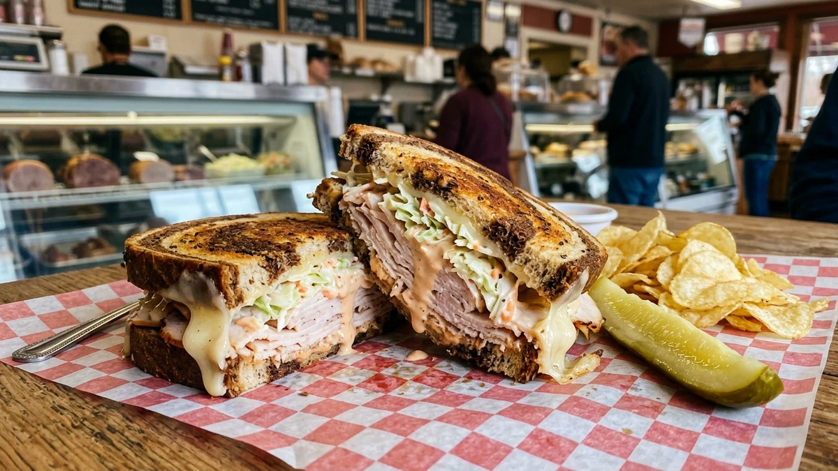 Classic Turkey Rachel Sandwich Recipe (Deli Reuben Twist) cooked to perfection - Yumaroma