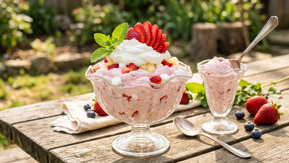 Easy Cool Whip Recipes (No-Bake Strawberry Fluff Dessert) - YumaRoma Recipe