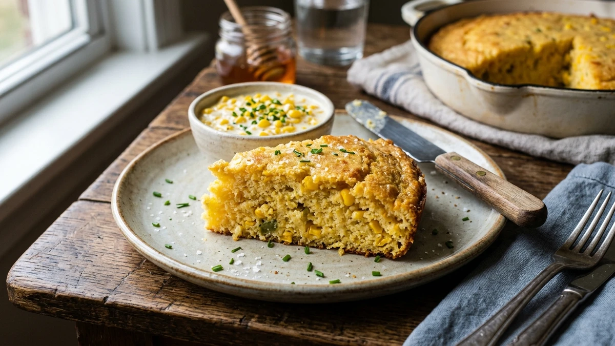 Ultra-Moist Golden Cornbread with Creamed Corn Recipe cooked to perfection - Yumaroma