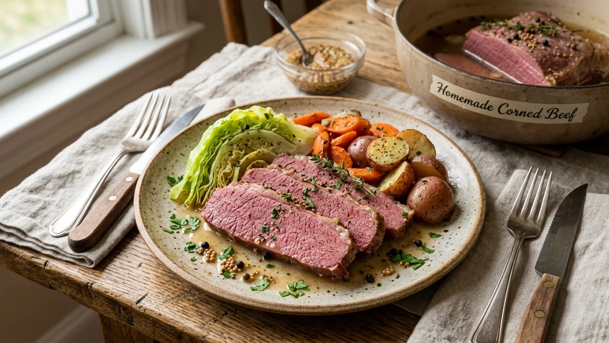 Homemade Corned Beef Brine Recipe cooked to perfection - Yumaroma