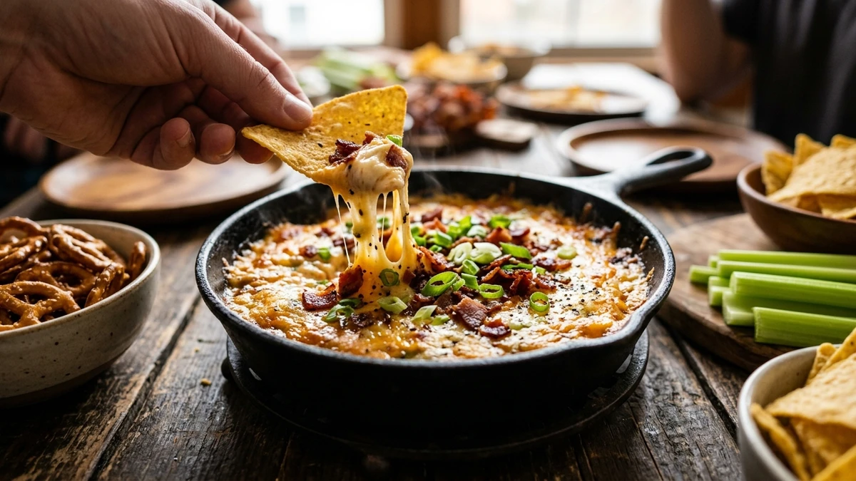 Addictive Warm Bacon Cheddar Ranch Crack Dip cooked to perfection - Yumaroma