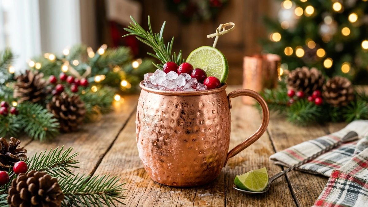Festive Cranberry Moscow Mule Cocktail Recipe (Holiday Drink) cooked to perfection - Yumaroma
