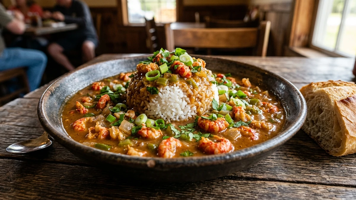 Authentic Cajun Crawfish Étouffée with White Rice cooked to perfection - Yumaroma