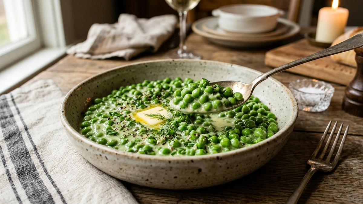 Classic Southern Creamed Peas Recipe (15-Minute Creamed Peas) cooked to perfection - Yumaroma