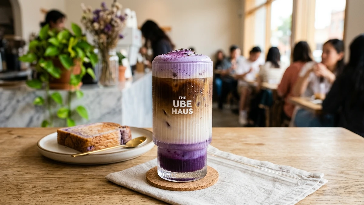 Creamy Iced Ube Vanilla Latte Recipe (Café Style) cooked to perfection - Yumaroma