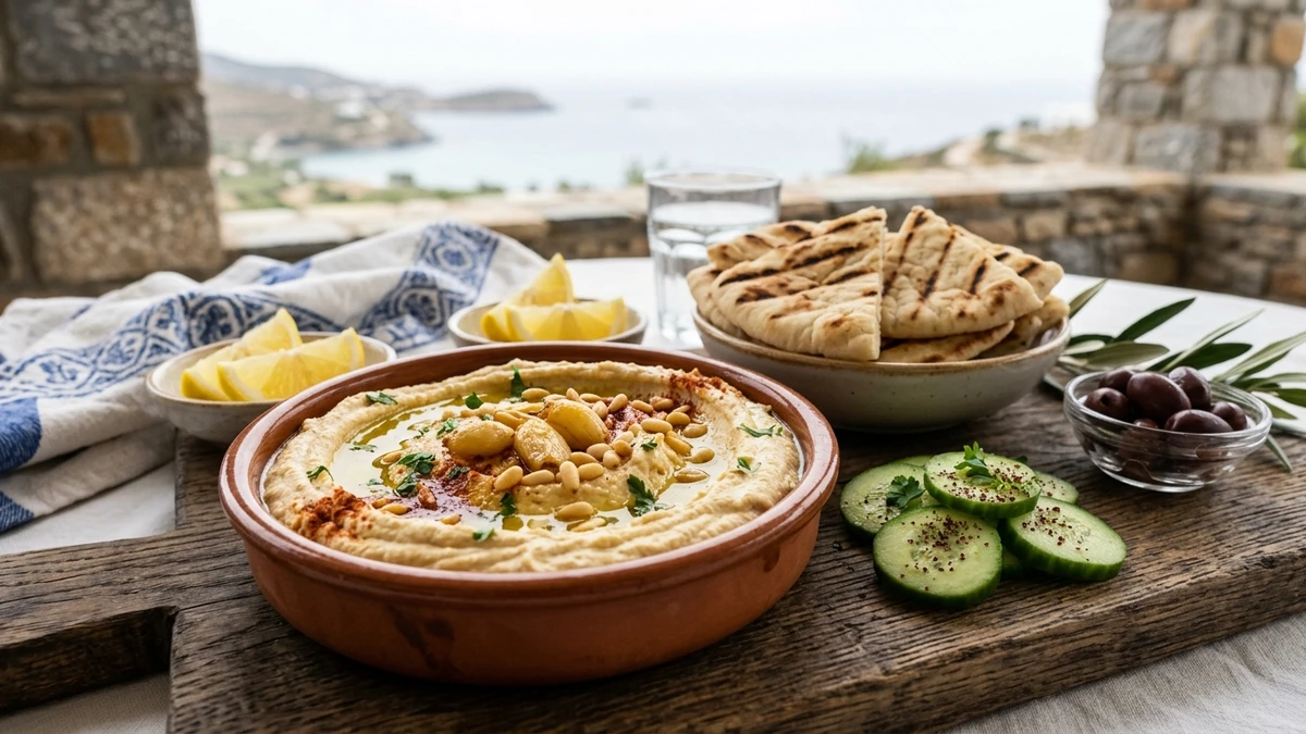 Creamy Roasted Garlic Hummus without Tahini Recipe (10-Minute) cooked to perfection - Yumaroma