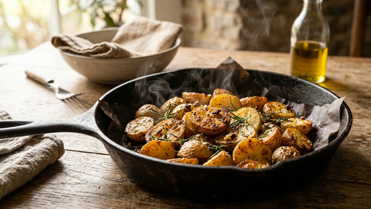 Crispy Roasted Creamer Potatoes with Garlic Herbs Recipe cooked to perfection - Yumaroma