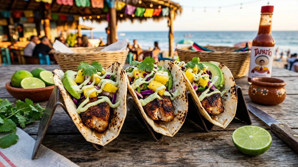 Crispy Spicy Blackened Fish Tacos with Pineapple Slaw Recipe cooked to perfection - Yumaroma