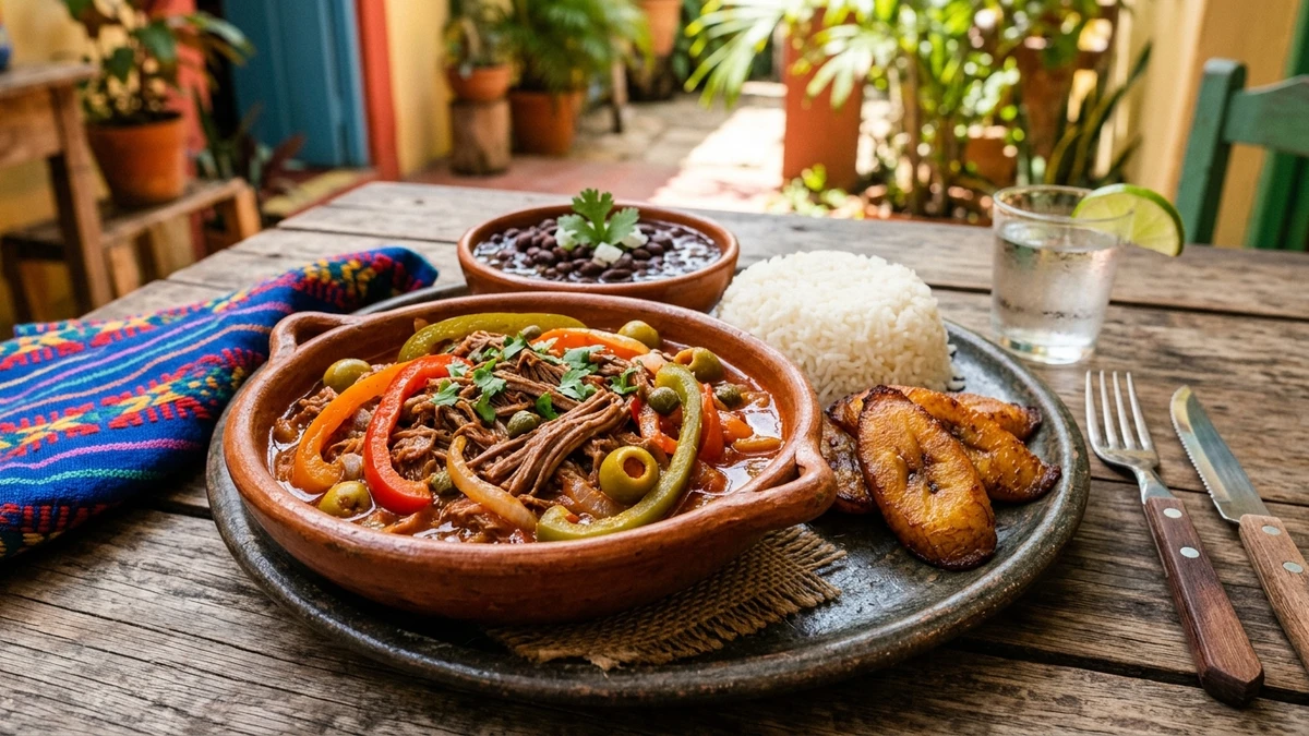 Authentic Cuban Food Recipe (Classic Shredded Beef Ropa Vieja) cooked to perfection - Yumaroma