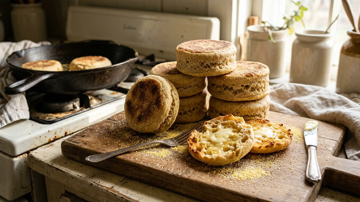 Easy Sourdough English Muffins