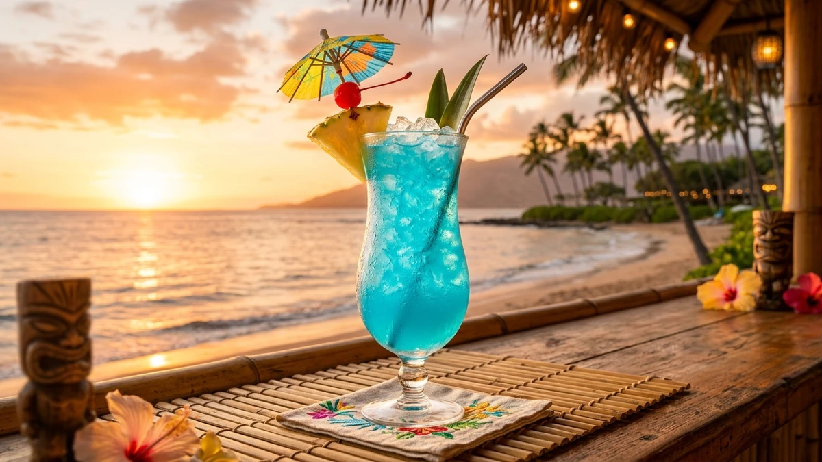 Electric Blue Hawaiian Cocktail with Blue Curaçao Recipe cooked to perfection - Yumaroma