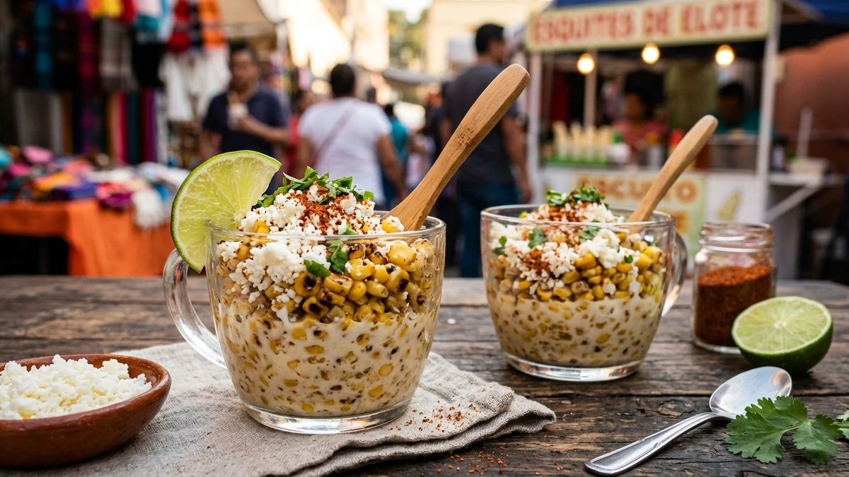 Authentic Mexican Street Corn in a Cup Recipe (Esquites) cooked to perfection - Yumaroma