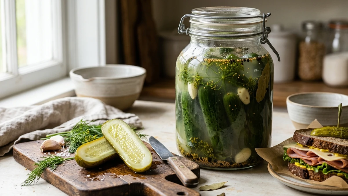 Old-Fashioned Fermented Dill Pickle Recipe (Probiotic Garlic Pickles) cooked to perfection - Yumaroma