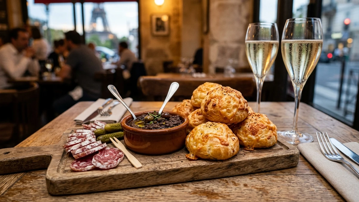 Classic French Appetisers Recipe (Golden Gougères & Tapenade) cooked to perfection - Yumaroma