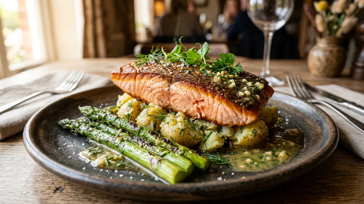 Gordon Ramsay's Crispy Pan-Seared Salmon Recipe cooked to perfection - Yumaroma