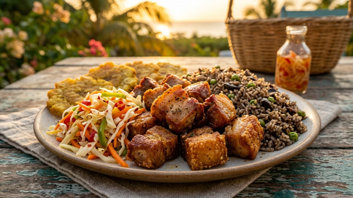 Authentic Haitian Griot Pork Recipe (Crispy Fried Pork & Pikliz) cooked to perfection - Yumaroma