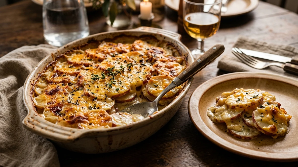 Hearty Red Scalloped Potatoes cooked to perfection - Yumaroma
