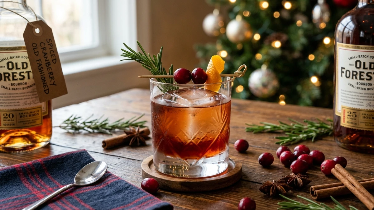Spiced Cranberry Holiday Old Fashioned Recipe cooked to perfection - Yumaroma