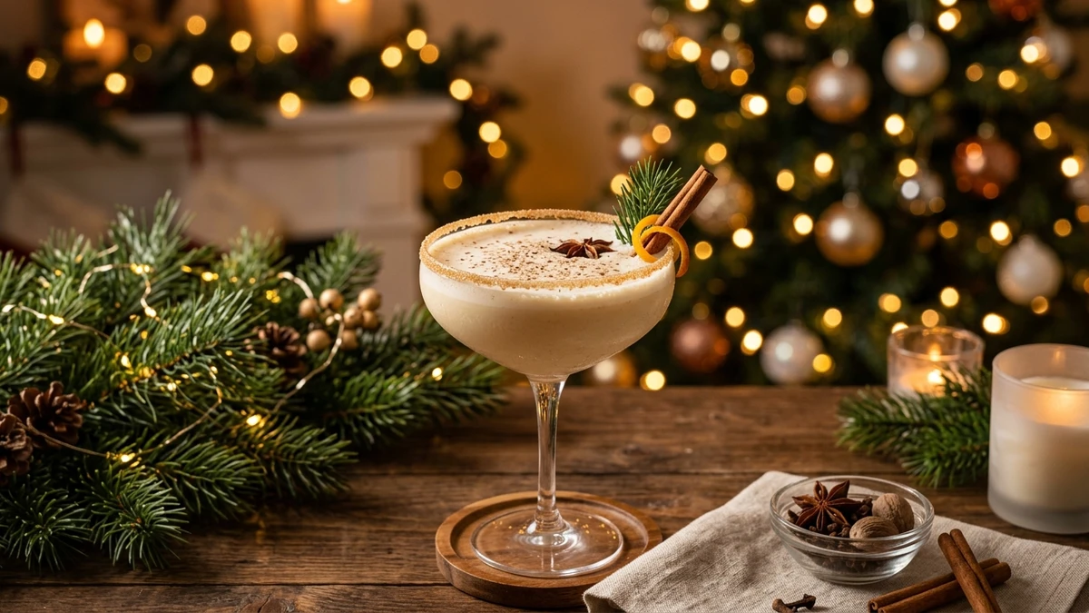Creamy Holiday Spiced Eggnog Martini Recipe cooked to perfection - Yumaroma